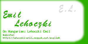 emil lehoczki business card